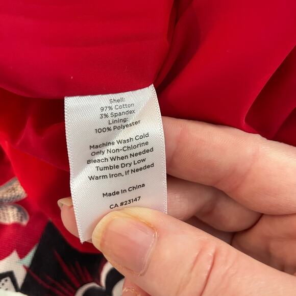 💗 3/$10 💗 Talbots Floral Print Pencil Skirt Pink Black Size 16 EUC - Picture 8 of 10